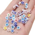 Millefiori plum blossom glass beads for DIY necklaces and bracelets, mixed colors set - Random Mix 1