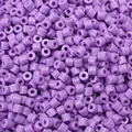 Perles cylindriques en acrylique violet 4mm pour la fabrication de bijoux DIY à la main - Violet