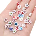 Colorful handmade millefiori plum flower glass beads for DIY necklace and bracelet jewelry making - Random Mix 2
