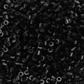 Perles tubes en acrylique noir solide de 4 mm, perles d'espacement pour bijoux DIY - Noir