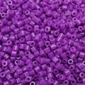 Perles cylindriques en acrylique violet 4mm pour la création de bijoux faits main - Violet foncé