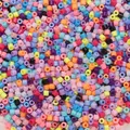 Perles cylindriques en acrylique colorées de 4mm pour la création de bijoux DIY - Couleurs Mélangées Aléatoires