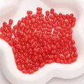Bulk 8x5mm glanzende rode acryl kralen in pindavorm voor DIY handgemaakte sieraden ambachten - 8x5mm / 50 Stuks/Verpakking / Rood