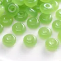 Cuentas de vidrio verde esmeralda translúcidas para joyería DIY hecha a mano como pulseras - Cuentas de Barril Verde Esmeralda (Estilo #34)
