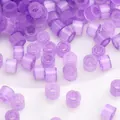 Purple cylindrical glass seed beads for DIY handmade jewelry and bracelet crafting - Style #14 / 2.5mm (Hole Approx. 1mm) 10g/Pack Approx. 740 Pcs / Light Purple