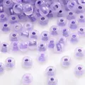 Transparent purple glass seed beads for DIY jewelry making and round bead crafting - Style #18 / 3mm Hole 1mm 10g Approx 300 Pcs / Translucent Light Purple