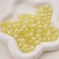 Perles en acrylique jaune pâle irisé pour la fabrication de bijoux artisanaux DIY - 16mm (20 Pièces/Paquet) / Irisé - Jaune