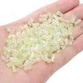 Iridescent transparent 4x8mm glass bamboo knot beads for DIY jewelry making and crafting - Yellow