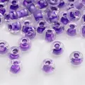Transparent purple glass seed beads for DIY jewelry making and beadwork - Style #25 / 4mm (1mm Hole) 10g/Pack Approx. 160pcs