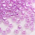 Premium glossy light purple glass seed beads for DIY handmade jewelry and accessory crafting - Style #28 / 4mm (1mm Hole) 10g/Pack Approx. 160pcs