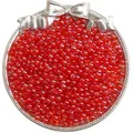 Transparent red glass seed beads for DIY jewelry making and handicraft accessories - Style #33