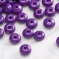 High-quality glossy purple glass beads for DIY handmade jewelry and bracelet making - Style #29 / 5mm (Approx. 1.8mm Hole) 10g/Pack Approx. 60pcs