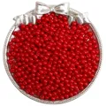 Vibrant red round glass seed beads for DIY jewelry making and handmade craft projects - Style #34
