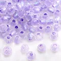 Faceted purple glass beads with aurora finish for DIY jewelry crafting and accessories - Style #32 / 4mm (Hole Approx. 1mm) 10g/Pack Approx. 140 Pcs / AB Iridescent Purple