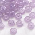 High quality purple translucent round glass spacer beads for DIY jewelry crafts. - Style #35 / 3x6mm (Hole Approx. 1mm) 10g/Pack Approx. 50pcs / Translucent Purple Abacus