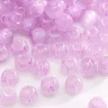 Sparkling purple translucent glass beads for DIY jewelry making and handmade crafts - Style #38 / 4mm (Aperture ~1mm) 10g/Pack ~150 Beads / Silky Light Purple