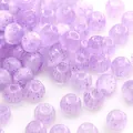 Handmade light purple textured glass round beads for DIY bracelet and necklace jewelry - Style #39 / 4mm (Aperture ~1mm) 10g/Pack ~150 Beads / Spotted Textured Purple