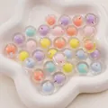 Perles rondes en acrylique multicolores pour bijoux DIY et chaînes de téléphone - 16mm (20 Pièces/Paquet) / Transparent - Couleurs Mélangées Aléatoires
