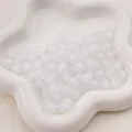 Perles rondes en acrylique blanc givré de haute qualité pour la création de bijoux DIY divers - 8mm (50 pièces) / Blanc Mat