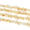 Strang aus natürlichen 3-5mm Citrin-Splitterperlen für die DIY-Schmuckherstellung - 3-5mm Durchmesser / Citrin / 80cm Strang