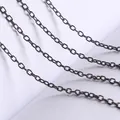 Χειροποίητη μεταλλική αλυσίδα DIY σε μαύρο gunmetal για κατασκευή κοσμημάτων - Στρογγυλή O-Αλυσίδα / 4x3mm (5m) / Μεταλλικό γκρι