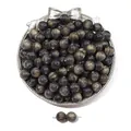 Black resin beads with gold quicksand effect for DIY jewelry making accessories - Dark Gray