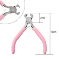 Pink 10cm mini end nipper pliers for handmade DIY jewelry making and metal wire cutting - End Cutting Pliers (#26)