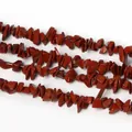 Natürliche rote Jaspis-Splitter 3-5mm für die DIY-Schmuckherstellung und Perlenarbeit - 3-5mm Durchmesser / Roter Jaspis / 80cm Strang