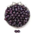 Elegant purple resin cat's eye round beads for DIY jewelry making and handmade crafts - Deep purple