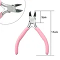 Professional pink handle diagonal cutting pliers for jewelry DIY with 11cm total length - Diagonal Cutters (#30)