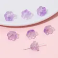 Perles de fleurs de muguet en verre dégradé violet pour la fabrication de bijoux DIY - Violet