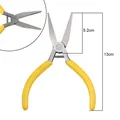 Precision 13cm needle nose pliers with yellow handles for jewelry and DIY crafting - Flat Nose Pliers with Teeth (#39)