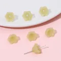 Perles en verre muguet vert avec dégradé pour la création de bijoux DIY et accessoires - Jaune Abricot