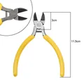 DIY jewelry diagonal cutting pliers with yellow anti-slip handles, 11.5cm total length - Diagonal Pliers (#45)