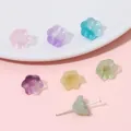 Perles en verre en forme de muguet dégradé pour création de bijoux artisanaux DIY - Couleurs Mélangées Aléatoires