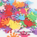 Set mit 100 Stück 35x30mm bunten Filz-Oktopus-Handformen für kreative DIY-Bastelprojekte - Hamsa Hand / 35x30mm (100 Stück/Packung) / Zufällige Mischfarben
