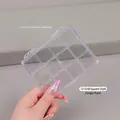 12-grid square clear acrylic storage box for nail art accessories and jewelry beads - Single Piece / 12 Grids Square Storage Box