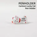 Cute ceramic lucky cat pen holder for nail art brushes and tools - Tie Side-Lying Style (03#) / 03# Lucky Cat Pen Holder