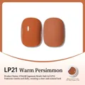 Japanese canned nail gel polish LP21 warm orange with glossy and matte effects - Warm Orange Persimmon (LP21)