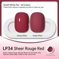 Japanese canned nail polish glue in LP34 transparent crimson glossy and matte finish - Translucent Crimson (LP34)