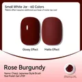 Japanese canned nail gel polish in LP39 Rose Wine Red with glossy and matte finishes - Rose Wine Red (LP39)