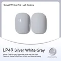 Professional Japanese style silver white gray nail gel polish LP49 glossy and matte - Silver White Grey (LP49)