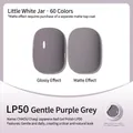 Soft purple grey gel nail polish showing glossy and matte finish effects for professional use. - Soft Purple Grey (LP50)
