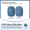 Starry blue Japanese gel nail polish LP51 showing glossy and matte effects - Starry Blue (LP51)