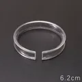 Clear acrylic bracelet display ring 6.2cm for jewelry DIY design - Outer Diameter 6.2cm C-Shape Ring / 25 Pack / Clear