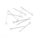 925 Sterlingsilber Ösenstifte für DIY Schmuckherstellung und feines Ohrringzubehör - 0.5x20mm Ösennadel (2 Stück/Pack)