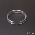 High transparency acrylic display ring for bracelet DIY design with 5.7cm diameter - Outer Diameter 5.7cm C-Shape Ring / 5 Pieces / Clear