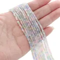 2mm multi-colored faceted square glass beads for DIY jewelry making accessories - 2mm (Approx. 180 Pcs/Strand) / Macarons