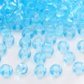 High-quality transparent blue glass seed beads for DIY jewelry making and beadwork - Style #03 / 3mm (10g/Pack Approx 220 Pcs) / Transparent Light Blue