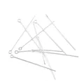 Hochwertige versilberte Ösenstifte für DIY-Schmuckherstellung und handgefertigte Ohrringe - 0.5x35mm Ösennadel (2 Stück/Pack)